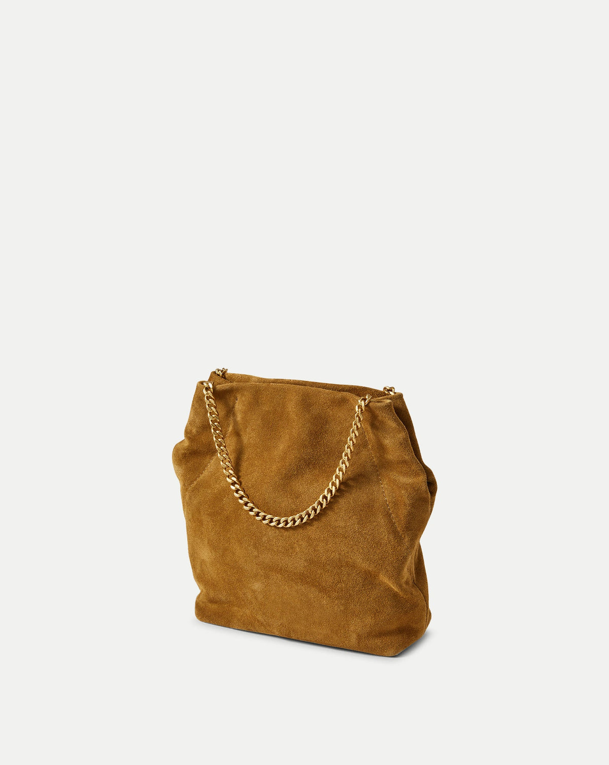 Small Veronica Beard Suede Slouch Bag in Acorn - Veronica Beard New