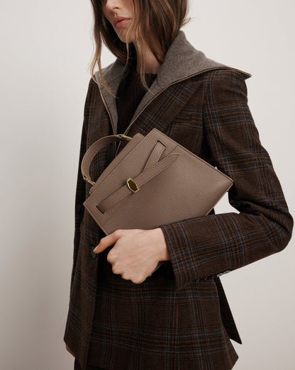 Veronica Beard Dash Top-Handle Bag in Light Brown Bark - Veronica Beard Sale