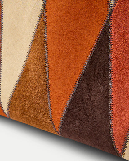 Vida Leather Patchwork Shoulder Bag in Espresso Multi - Veronica Beard Smart Buy