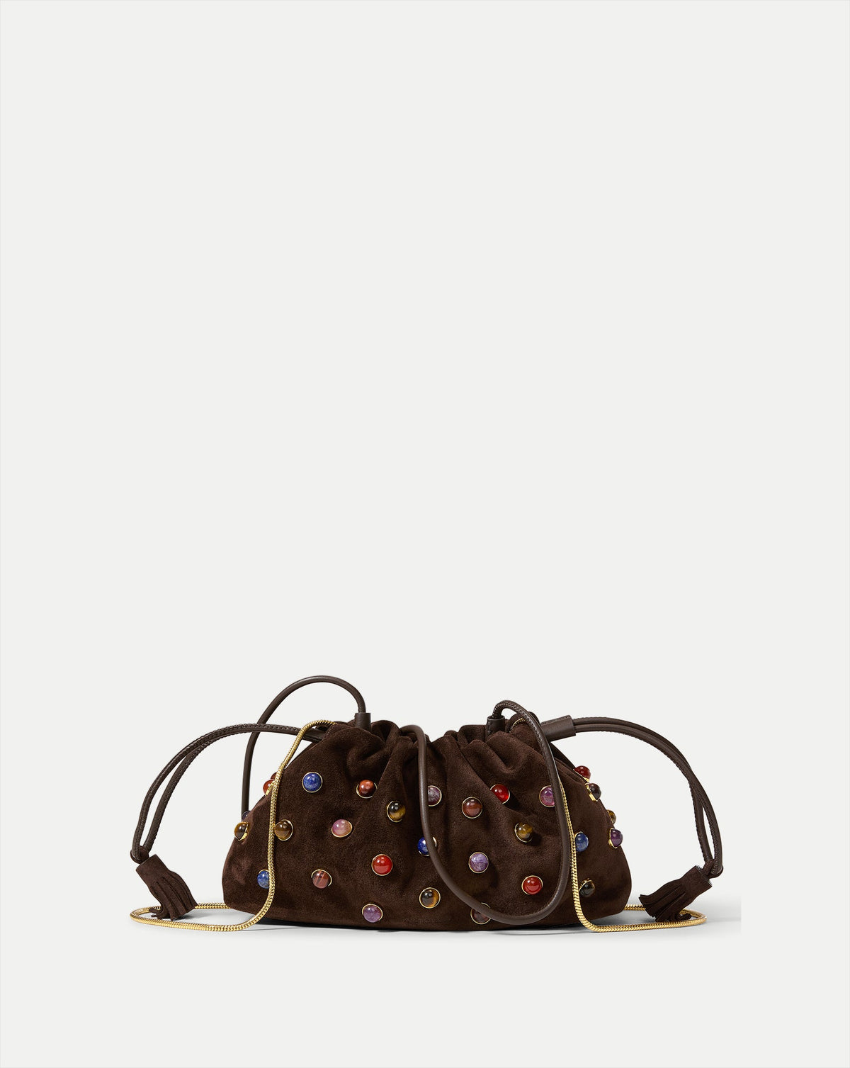 Small Embellished Veronica Beard Stash Bag in Brown - Veronica Beard Best Price