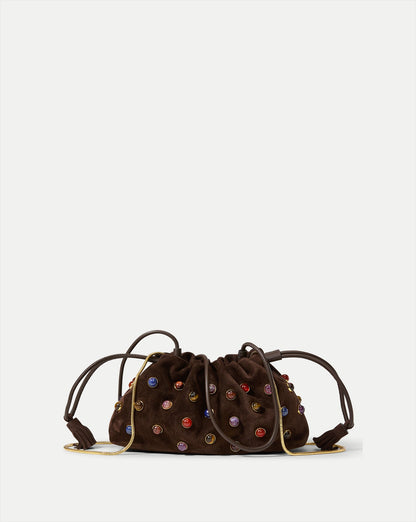 Small Embellished Veronica Beard Stash Bag in Brown - Veronica Beard Best Price