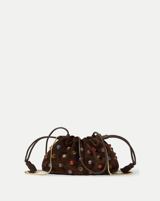 Small Embellished Veronica Beard Stash Bag in Brown - Veronica Beard Best Price