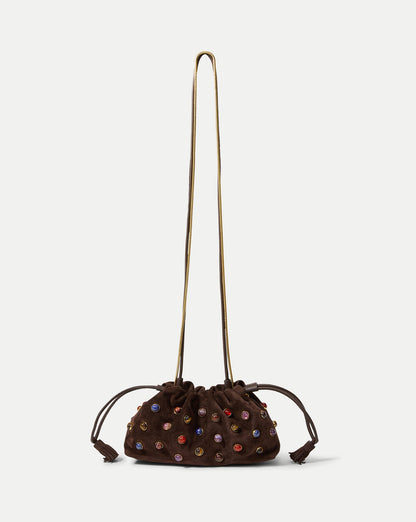 Small Embellished Veronica Beard Stash Bag in Brown - Veronica Beard Best Price