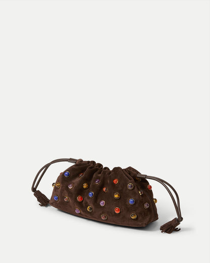 Small Embellished Veronica Beard Stash Bag in Brown - Veronica Beard Best Price