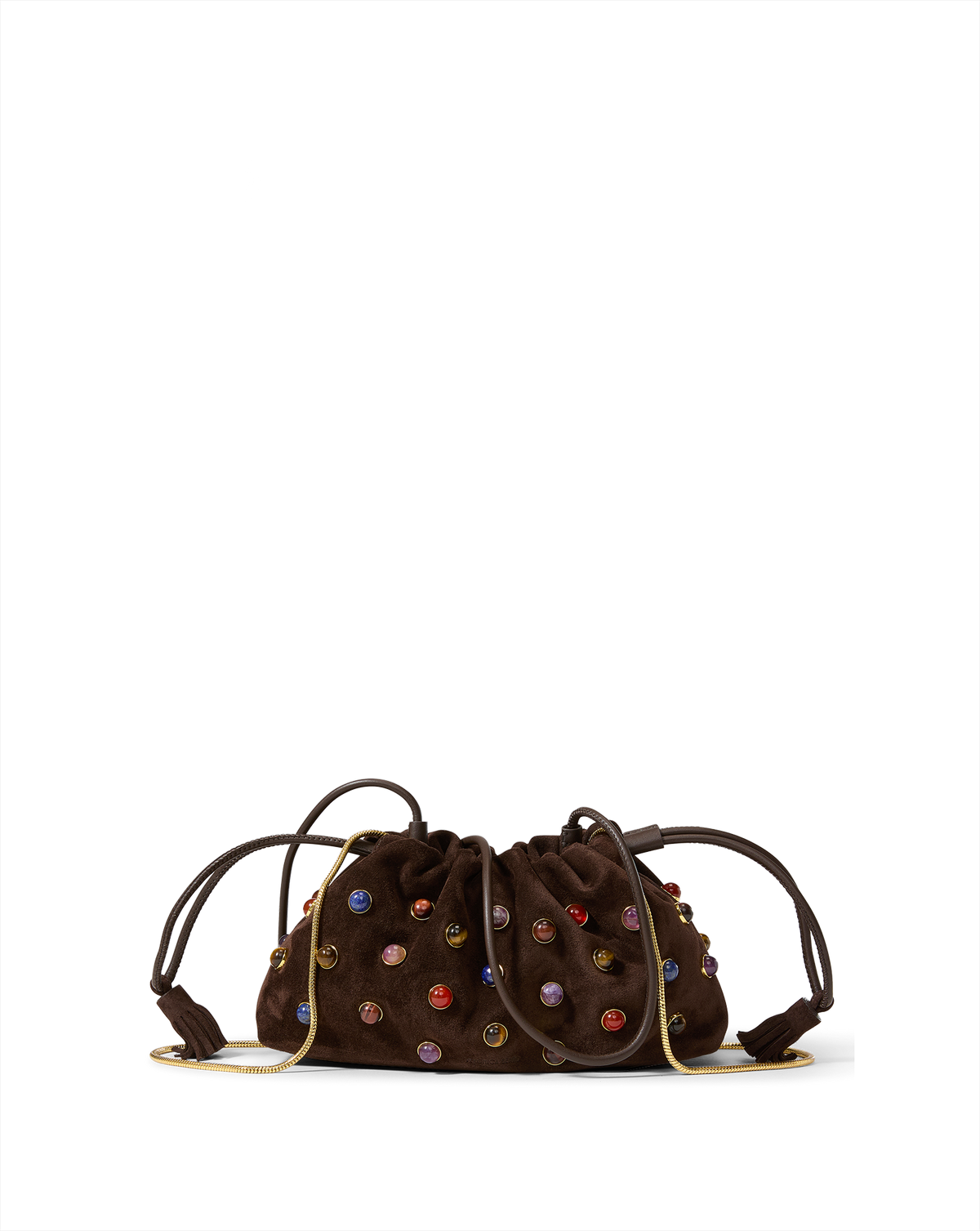 Small Embellished Veronica Beard Stash Bag in Brown - Veronica Beard Best Price