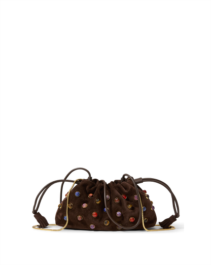 Small Embellished Veronica Beard Stash Bag in Brown - Veronica Beard Best Price