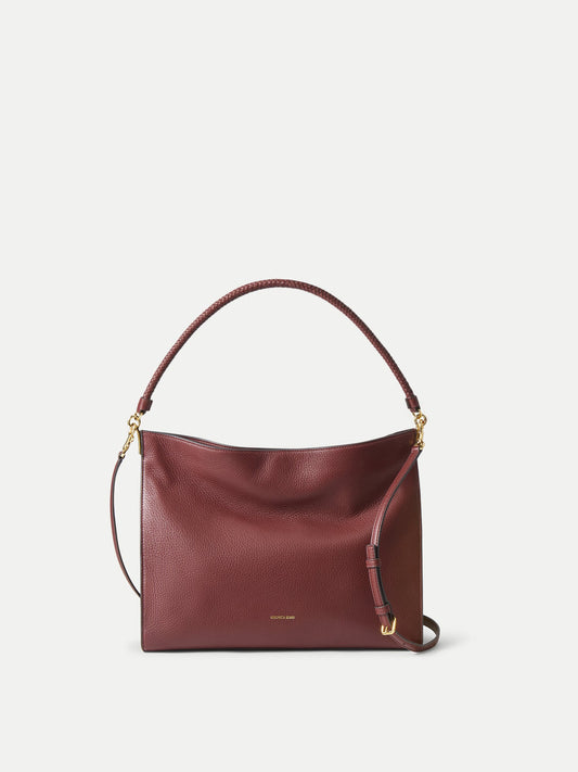 Vida Slouchy Shoulder Bag in Burgundy - Veronica Beard Customer Favorite