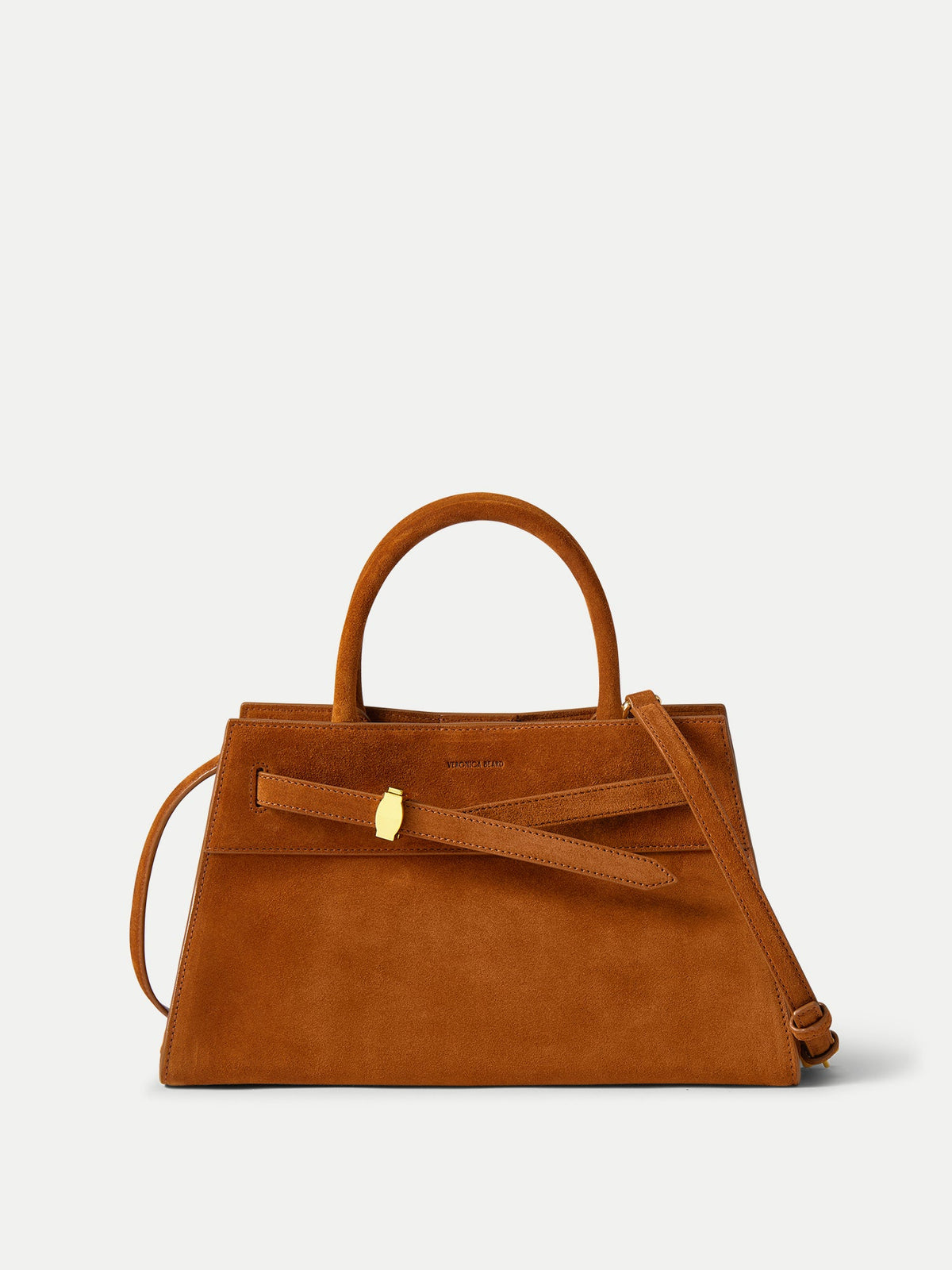 Veronica Beard Suede Dash Bag in Tobacco Brown - Veronica Beard New