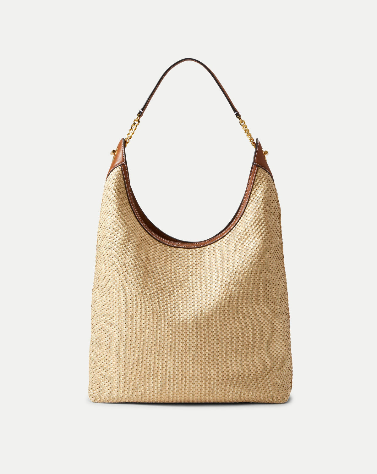 Jour Raffia Bag in Brown Leather Hazelwood/Natural - Veronica Beard Popular