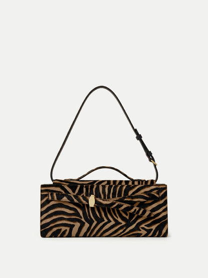 Calf Hair Veronica Beard Dash Clutch in Zebra - Veronica Beard New