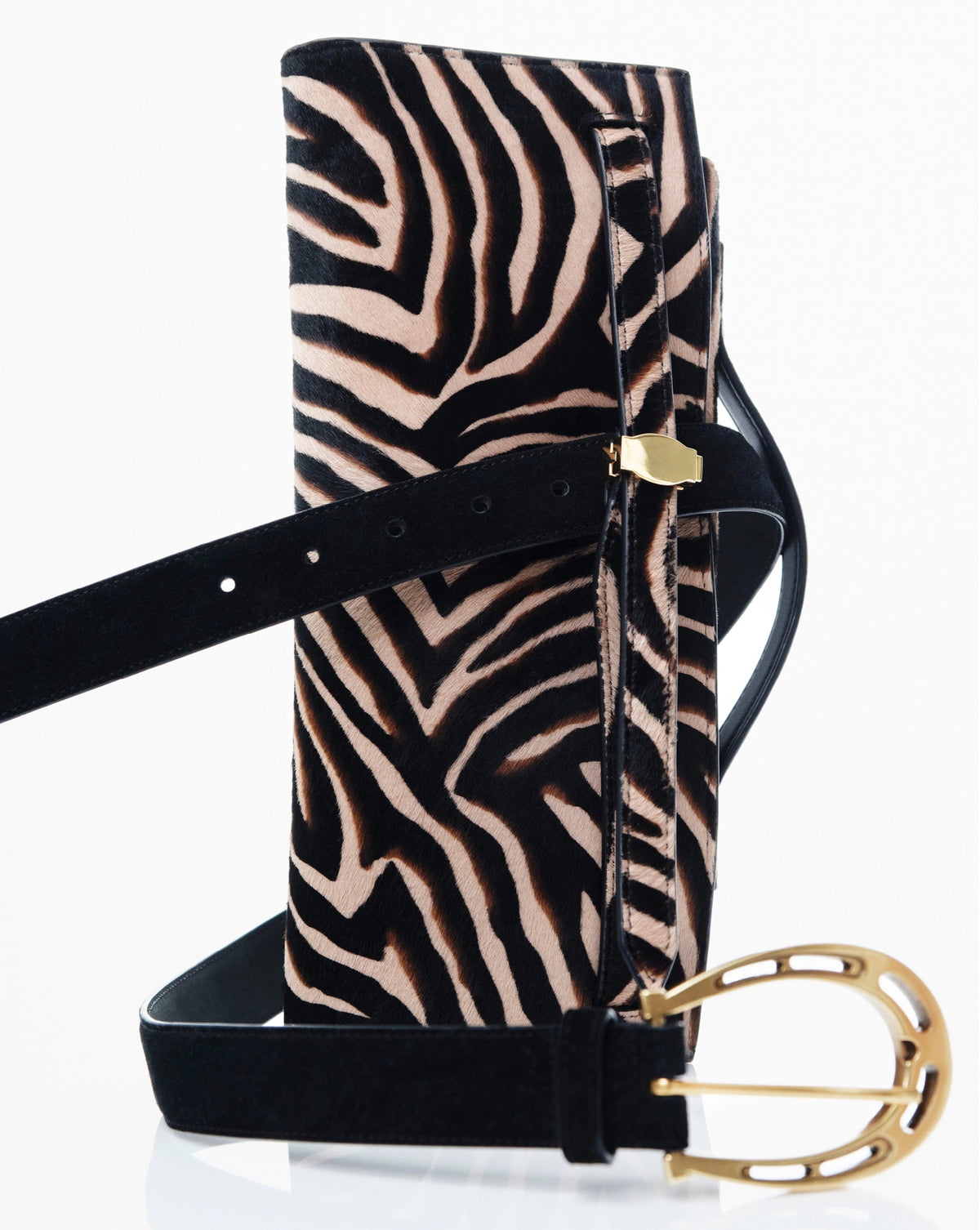 Calf Hair Veronica Beard Dash Clutch in Zebra - Veronica Beard New