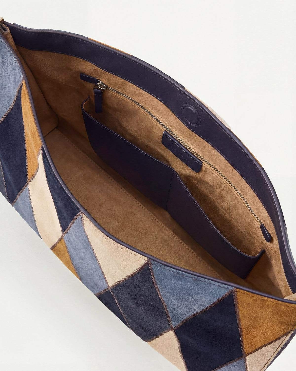 Vida Patchwork Shoulder Bag in Blue Multi - Veronica Beard Latest