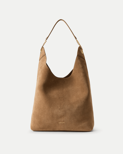 Jour Suede Shoulder Bag in Tan Bark - Veronica Beard Best Price
