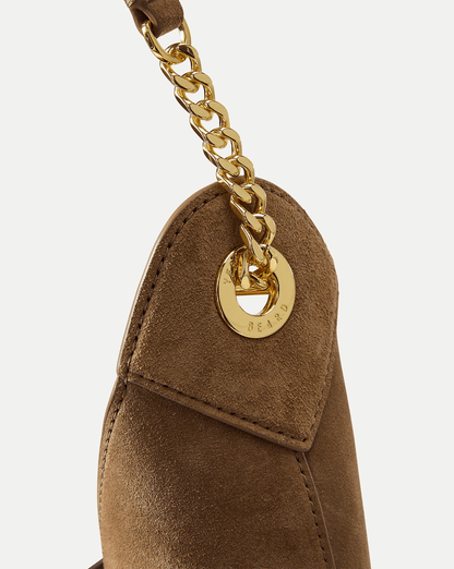 Jour Suede Shoulder Bag in Tan Bark - Veronica Beard Best Price