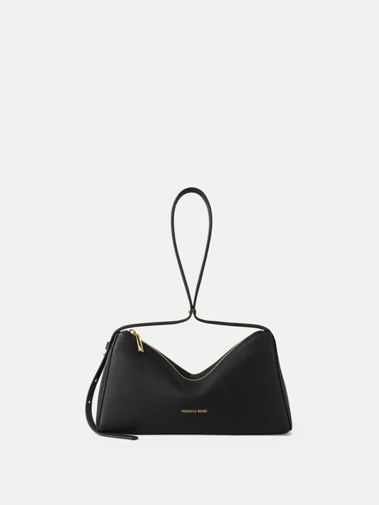 Prism Mini Shoulder Bag in Black Leather - Veronica Beard Latest