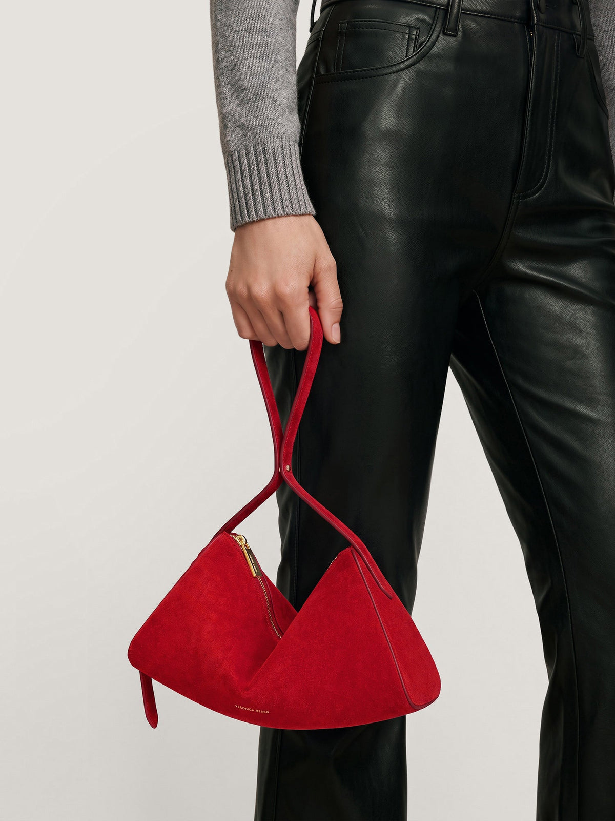 Prism Mini Bag in Red Suede - Veronica Beard Exclusive