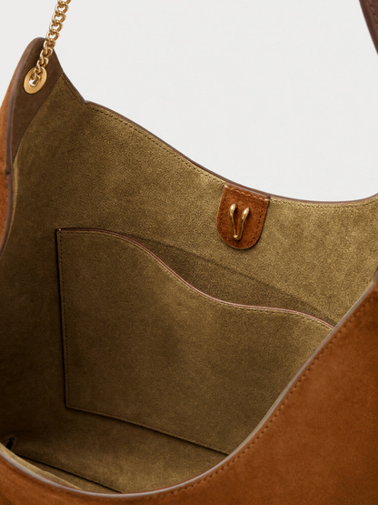 Jour Slouchy Shoulder Bag in Brown - Veronica Beard Best Seller
