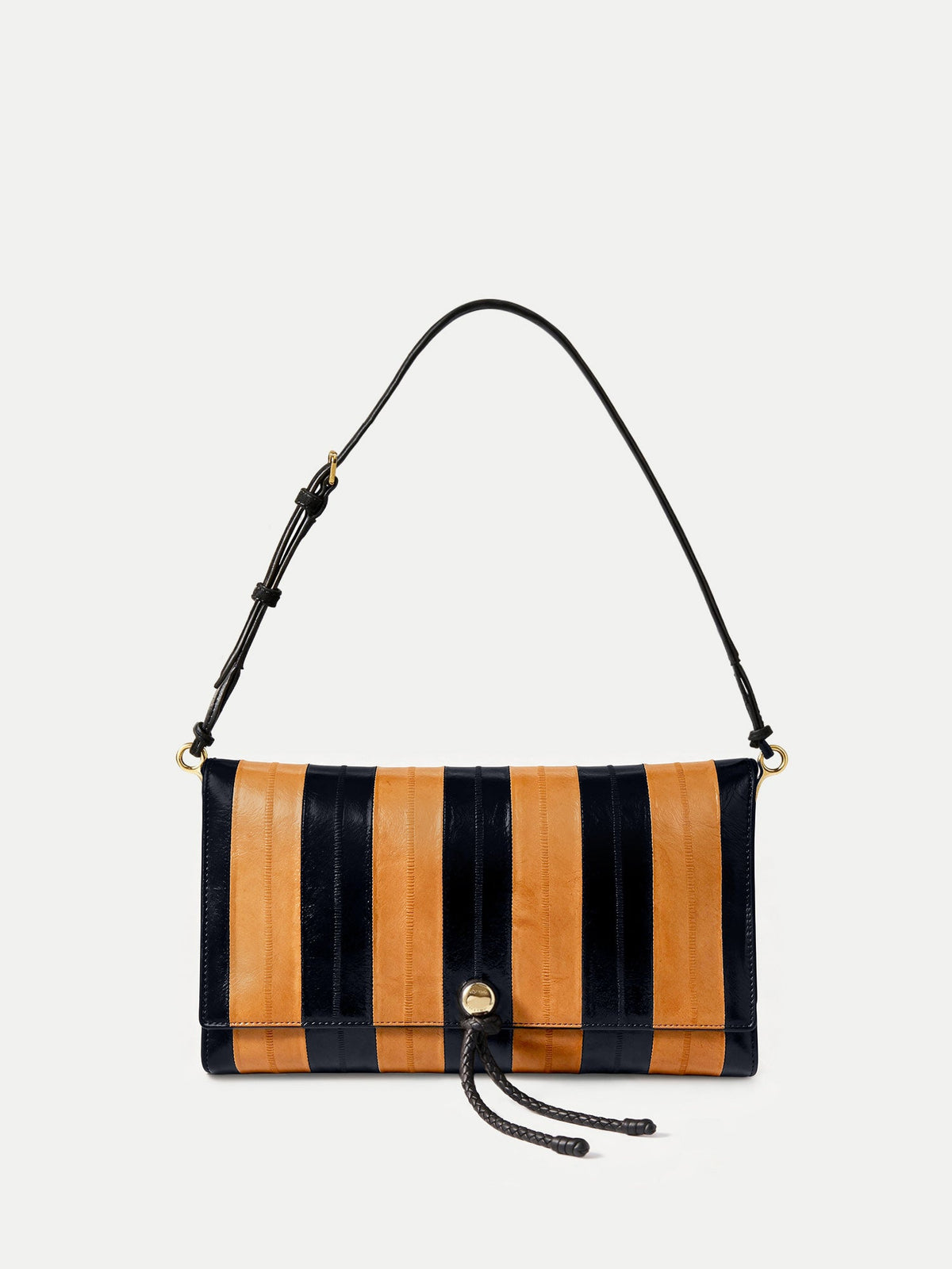 Edit Bag in Tan & Black Stripes Acorn Multi - Veronica Beard Discount