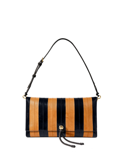 Edit Bag in Tan & Black Stripes Acorn Multi - Veronica Beard Discount
