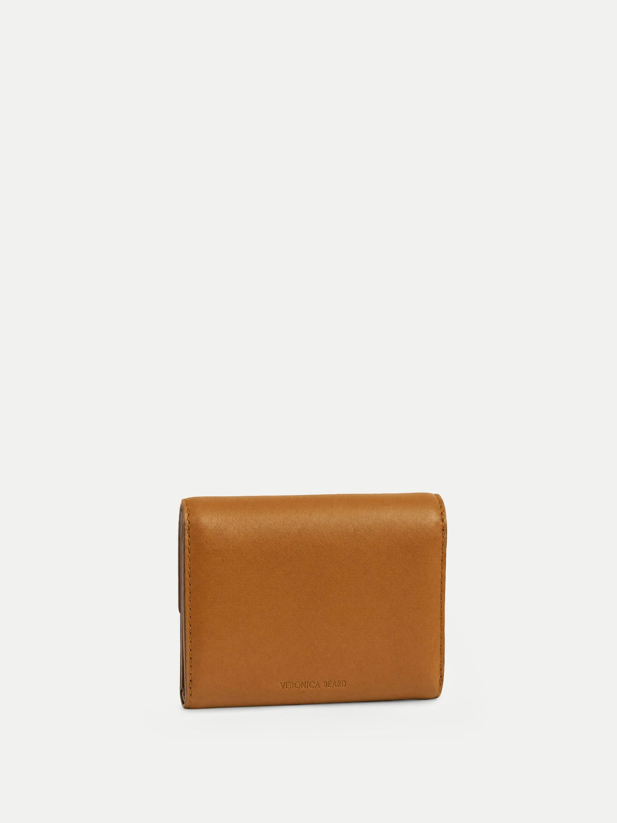 Color-Block Flap Card Holder in Tan & Brown Leather - Veronica Beard Featured