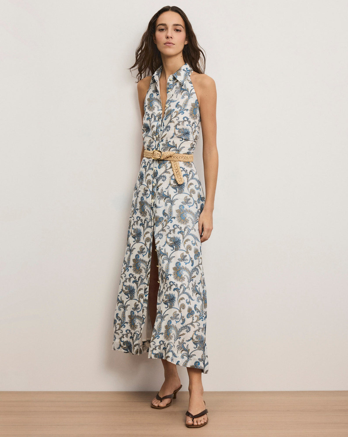 Loop Raffia Belt in Natural - Veronica Beard Sale