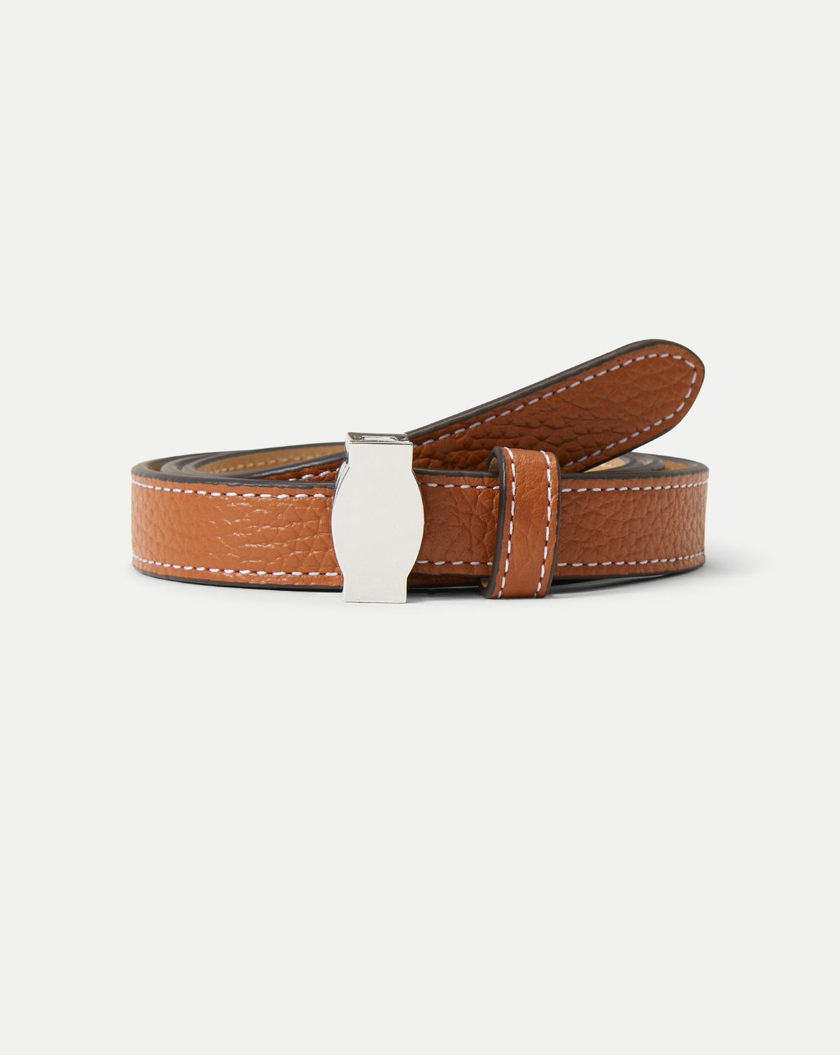 Dash Leather Belt in Hazelwood - Veronica Beard Best Seller