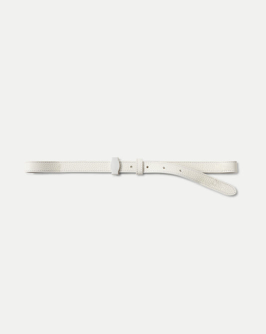 Dash Leather Belt in Off-White - Veronica Beard Smart Buy