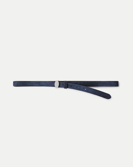 Dash Suede Belt in Navy - Veronica Beard Exclusive