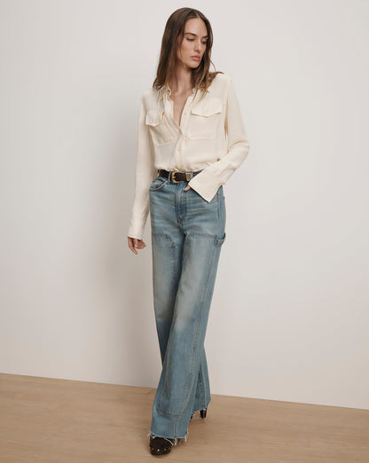 Arch Embellished Leather Belt in Brown - Veronica Beard Everyday