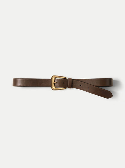 The Trailblazer Arch Belt in Brown Leather Whiskey - Veronica Beard Smart Buy