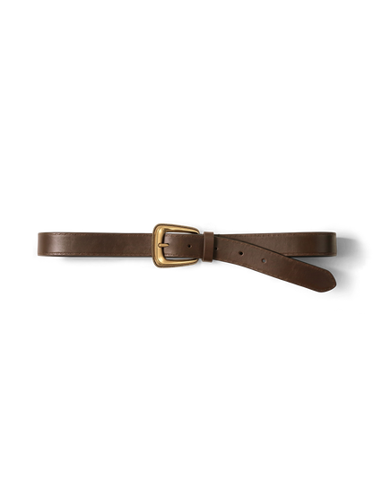 The Trailblazer Arch Belt in Brown Leather Whiskey - Veronica Beard Smart Buy