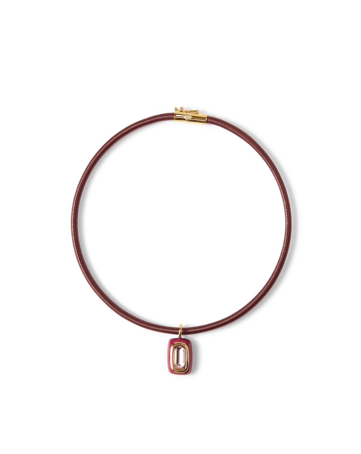 Burgundy Cord Pendant Necklace in Burgundy - Veronica Beard Exclusive