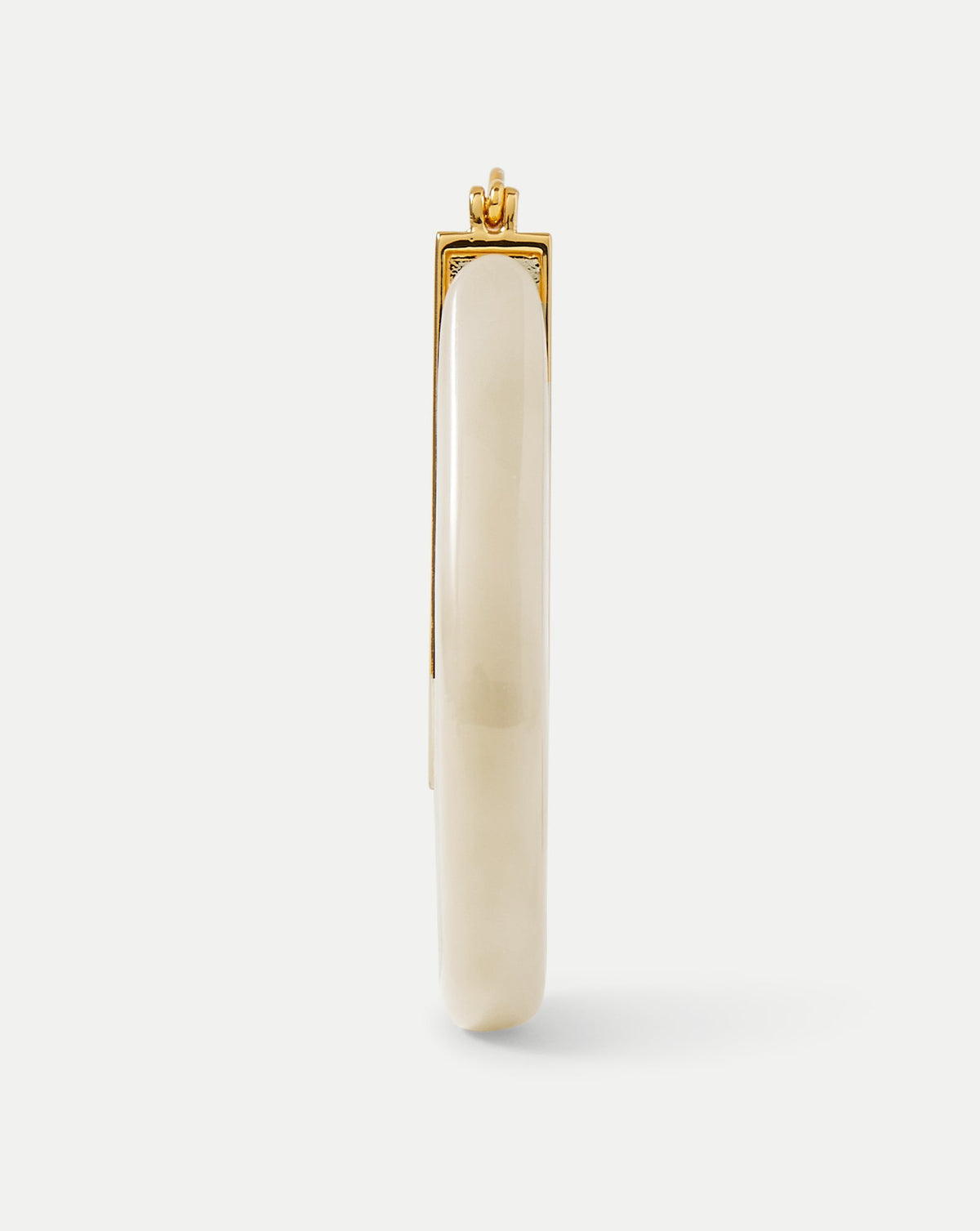 Resin Drop Hoop Earring in Ivory - Veronica Beard Latest