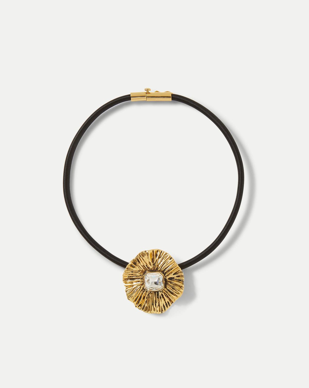 Floral Pendant Cord Necklace in Gold - Veronica Beard Latest
