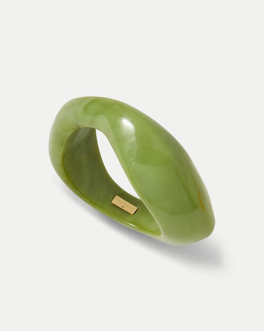Marbled Resin Bangle in Green - Veronica Beard Trusted
