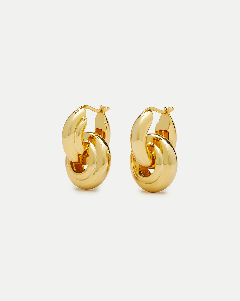 Interlocking Hoop Earring - Veronica Beard Everyday