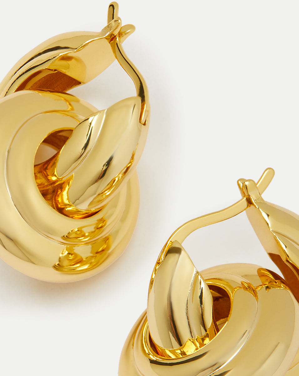 Interlocking Hoop Earring - Veronica Beard Everyday