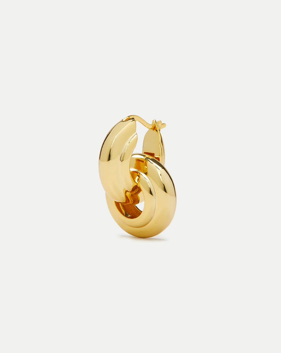 Interlocking Hoop Earring - Veronica Beard Everyday
