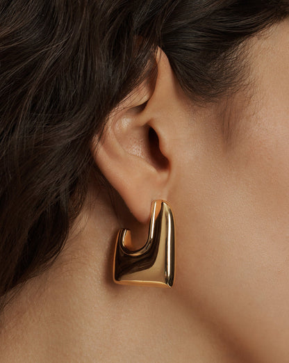 Everyday Square Hoop in Gold - Veronica Beard Best Price