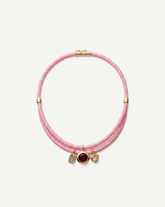 Paracord Charm Necklace in Pink - Veronica Beard Quality