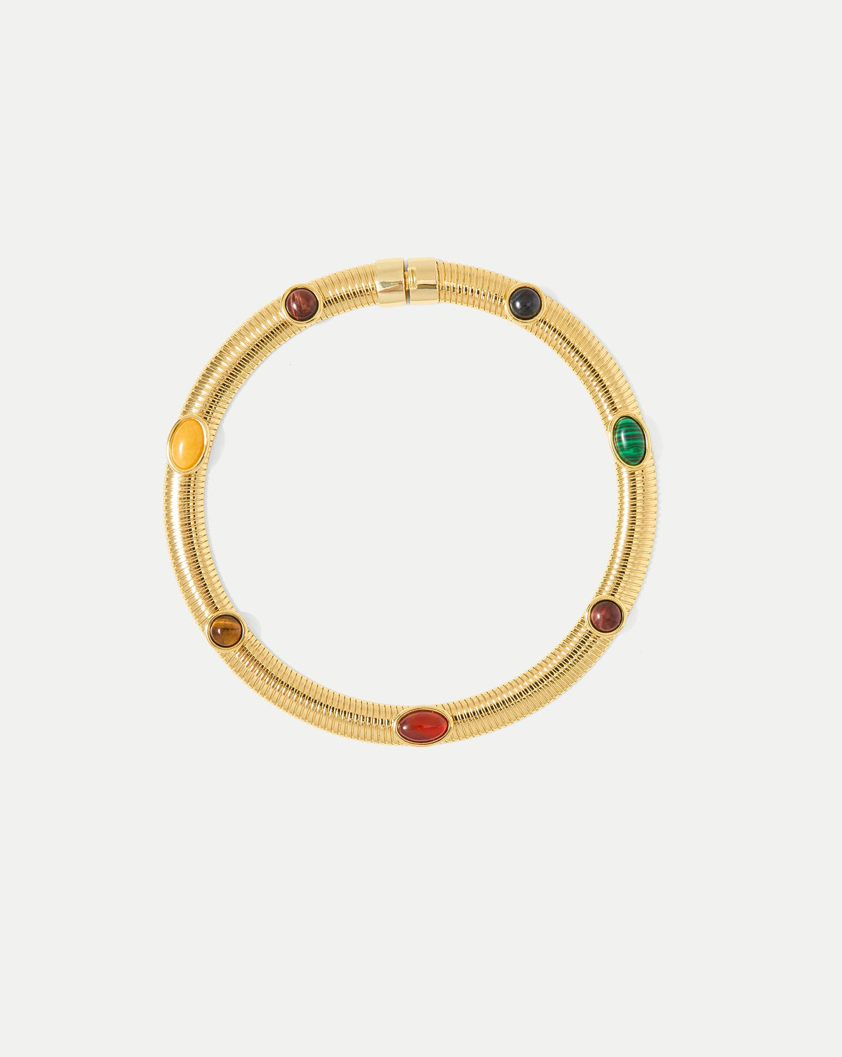 Embellished Tubogas Collar Necklace in Gold Multi - Veronica Beard Customer Favorite