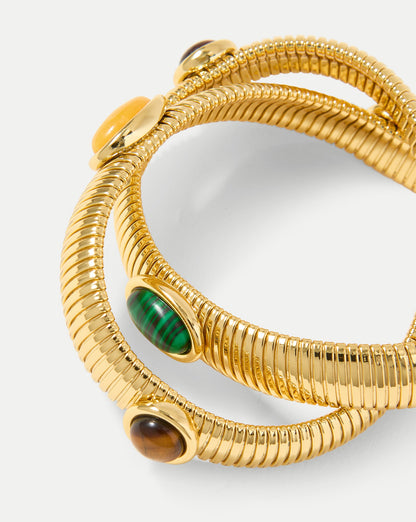 Embellished Tubogas Collar Necklace in Gold Multi - Veronica Beard Customer Favorite