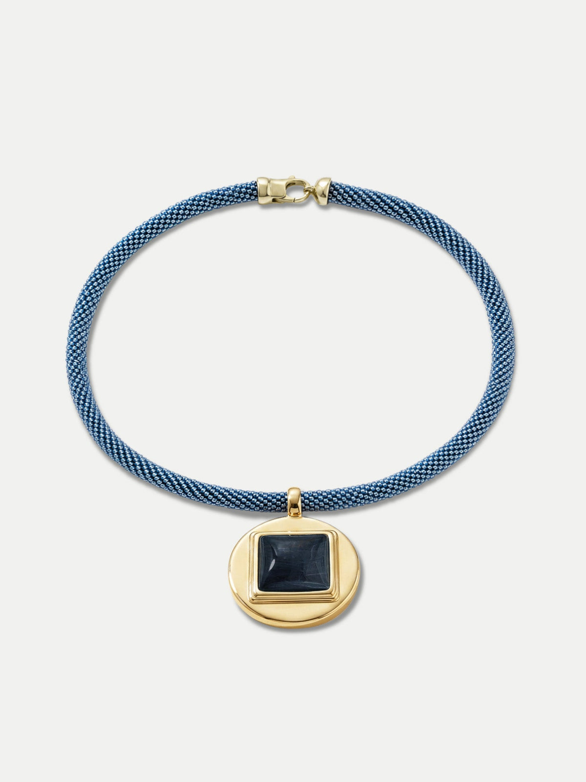 Tiger’s Eye Beaded Necklace in Blue - Veronica Beard Deals