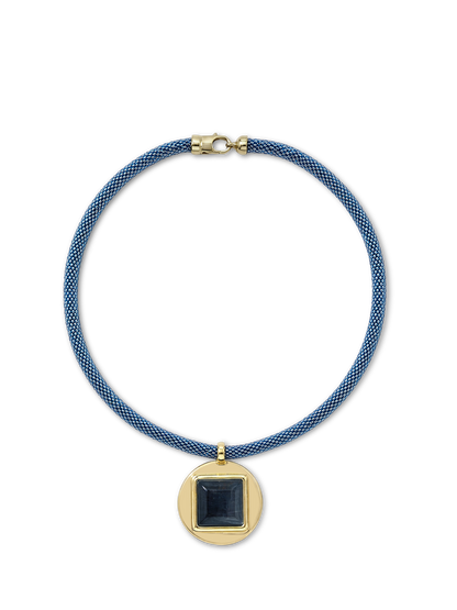 Tiger’s Eye Beaded Necklace in Blue - Veronica Beard Deals