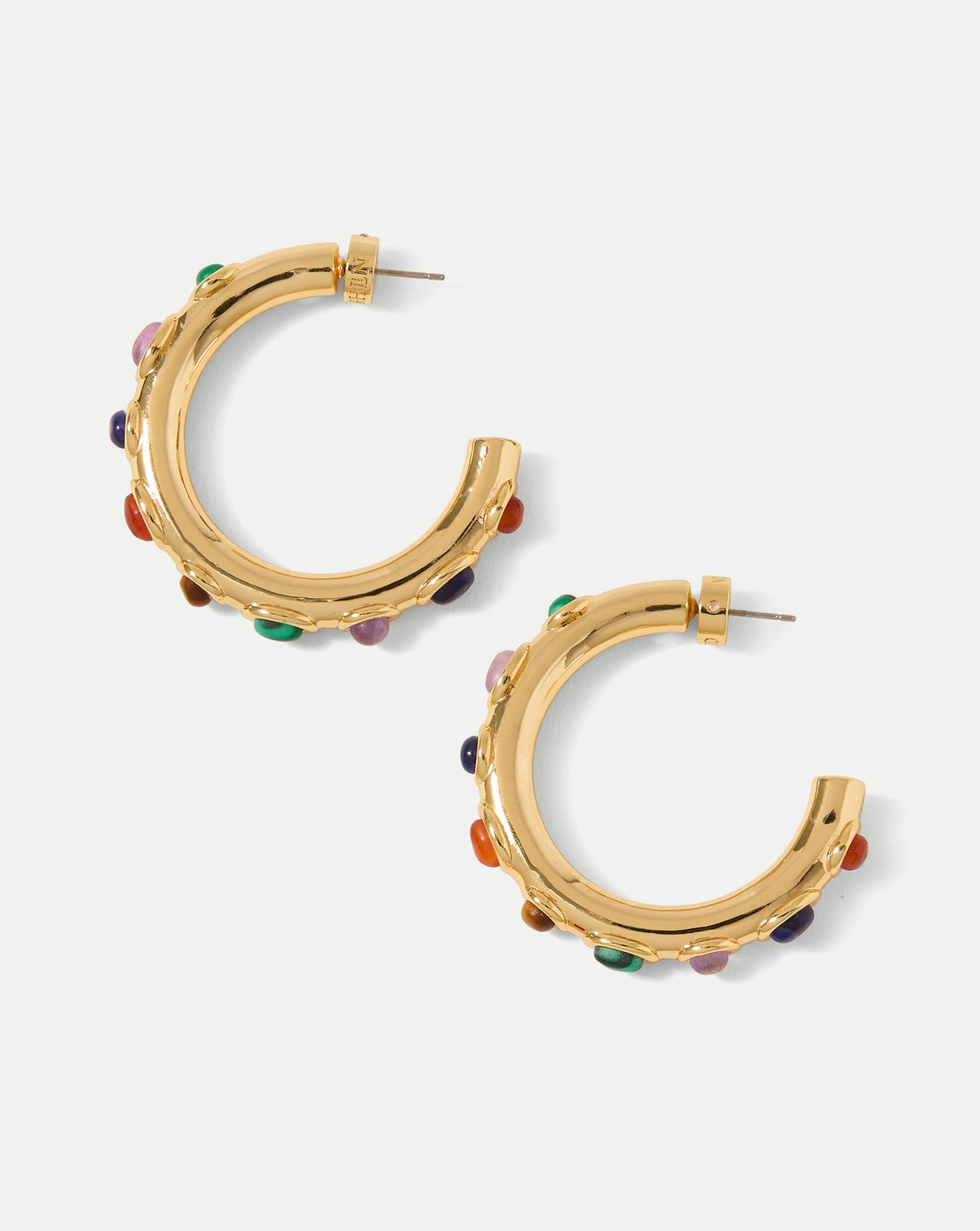 Cabochon Embellished Hoop in Gold Multi - Veronica Beard Top Pick
