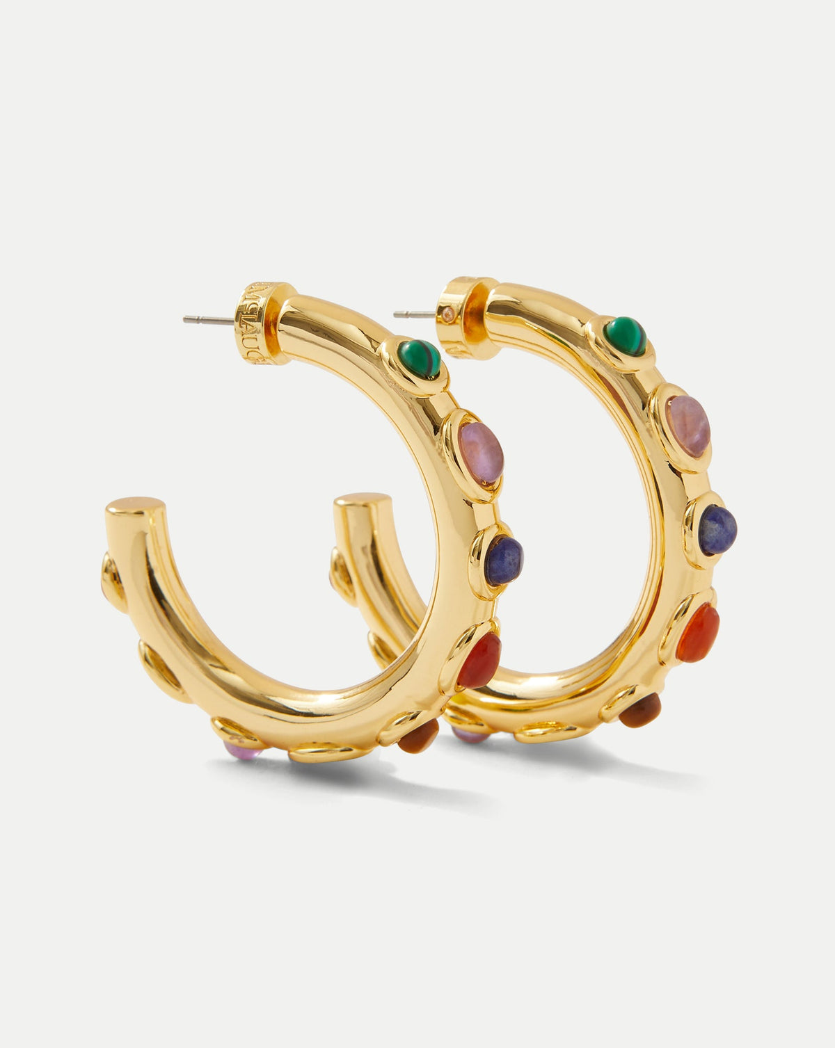 Cabochon Embellished Hoop in Gold Multi - Veronica Beard Top Pick