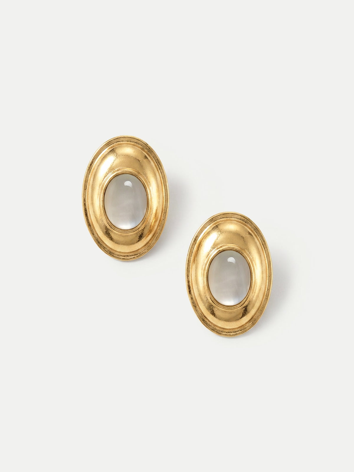 Cat’s Eye Cabochon Earring in Gold - Veronica Beard Trusted