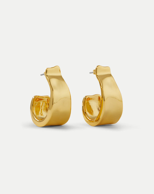 Molten Gold Ribbon Hoop in Gold - Veronica Beard Essential