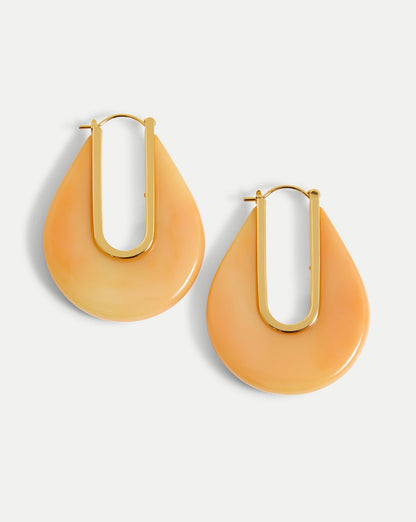 Resin Drop Hoop Earring in Sherbert - Veronica Beard Exclusive
