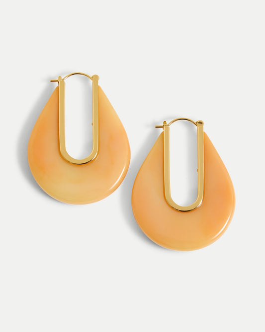 Resin Drop Hoop Earring in Sherbert - Veronica Beard Exclusive